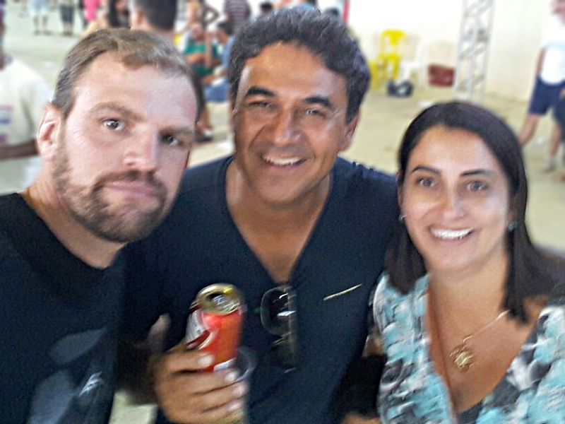 Renato Modolo com João Rodrigues (Joagro) e sua esposa Elisângela